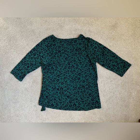 NWOT Beacon Apparel Animal Print Front Tie Blouse 2x - Picture 3 of 8